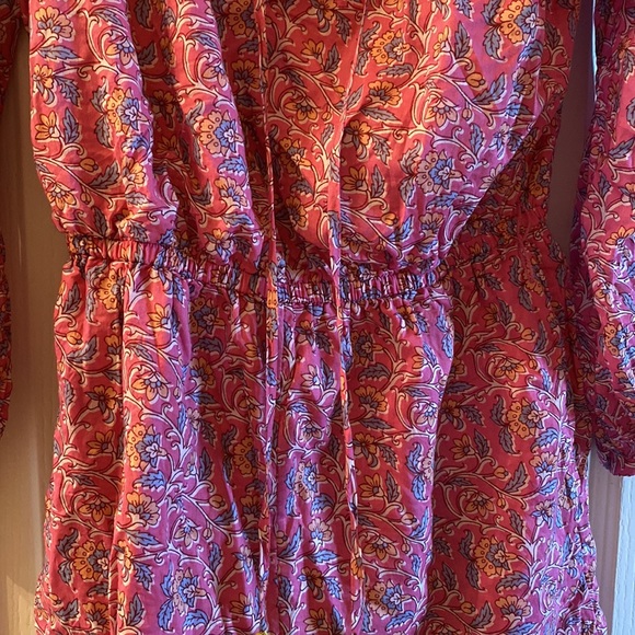 J Crew Organic Cotton Point Sur India Embroidered Boho Long Sleeve Romper - Picture 10 of 15